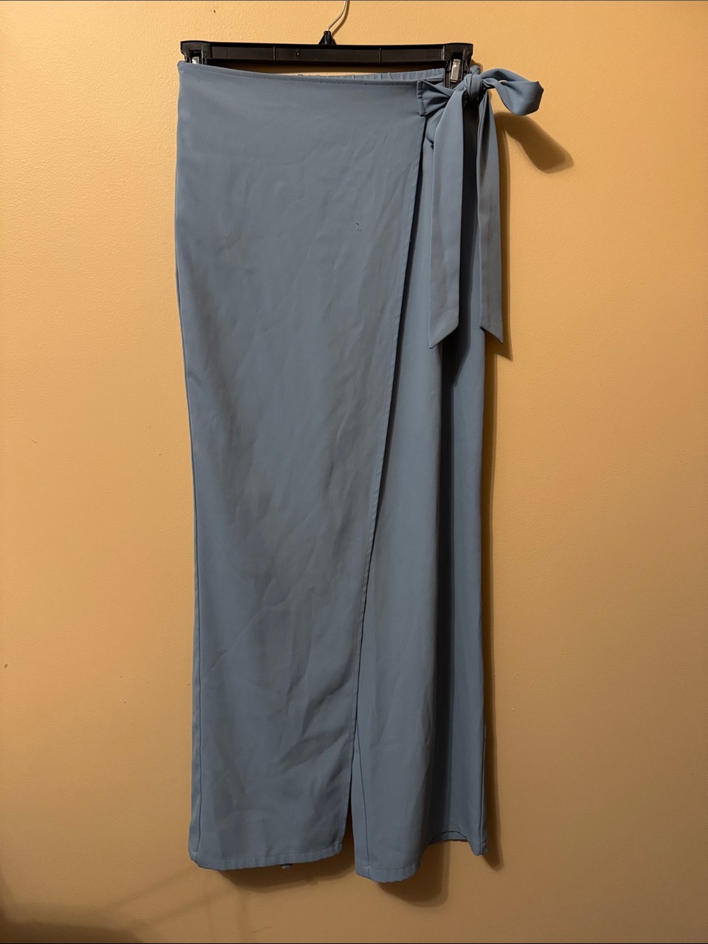 HALARA Light Blue pants with Wrap Maxi with Side Tie